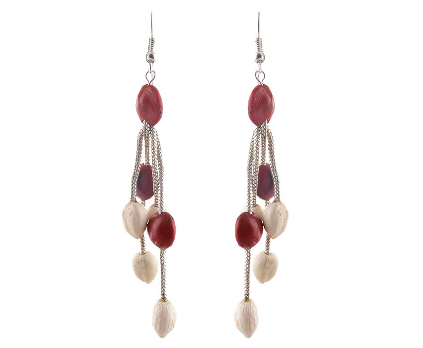 Silver Strings Handcrafted Seed Earring for Women